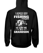 THE LEGEND FISHING WITH GRANDSON Hooded Sweatshirt back
