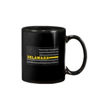 Delaware police dispatcher shirt thin gold line Mug thumbnail