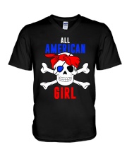 ALL AMERICAN GIRL V-Neck T-Shirt thumbnail