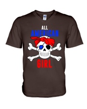 ALL AMERICAN GIRL V-Neck T-Shirt front
