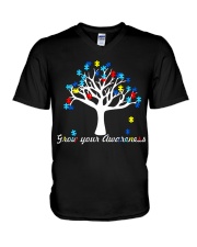 AUTISM AUTISM AUTISM AUTISM AUTISM AUTISM AUTISM V-Neck T-Shirt thumbnail