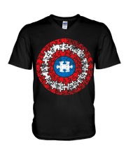 AUTISM AUTISM AUTISM AUTISM AUTISM AUTISM V-Neck T-Shirt thumbnail