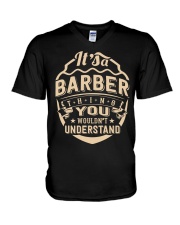 Barber Barber Barber Barber Barber Barber V-Neck T-Shirt thumbnail