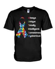 AUTISM AUTISM AUTISM AUTISM AUTISM AUTISM V-Neck T-Shirt thumbnail
