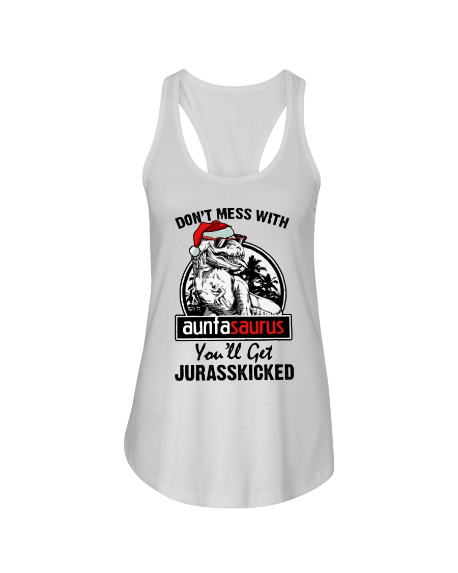 DONT MESS WITH AUNTASAURUS Ladies Flowy Tank