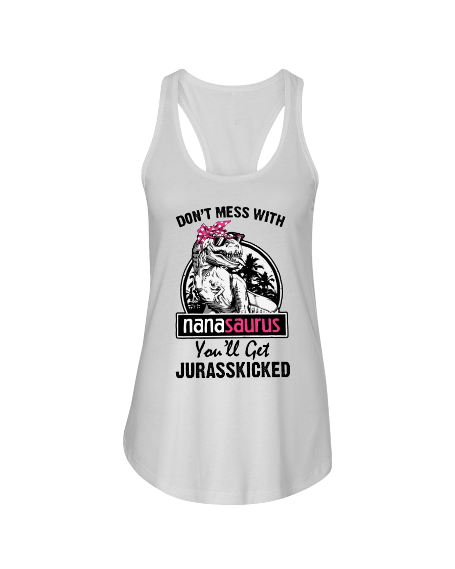 DONT MESS WITH NANASAURUS Ladies Flowy Tank