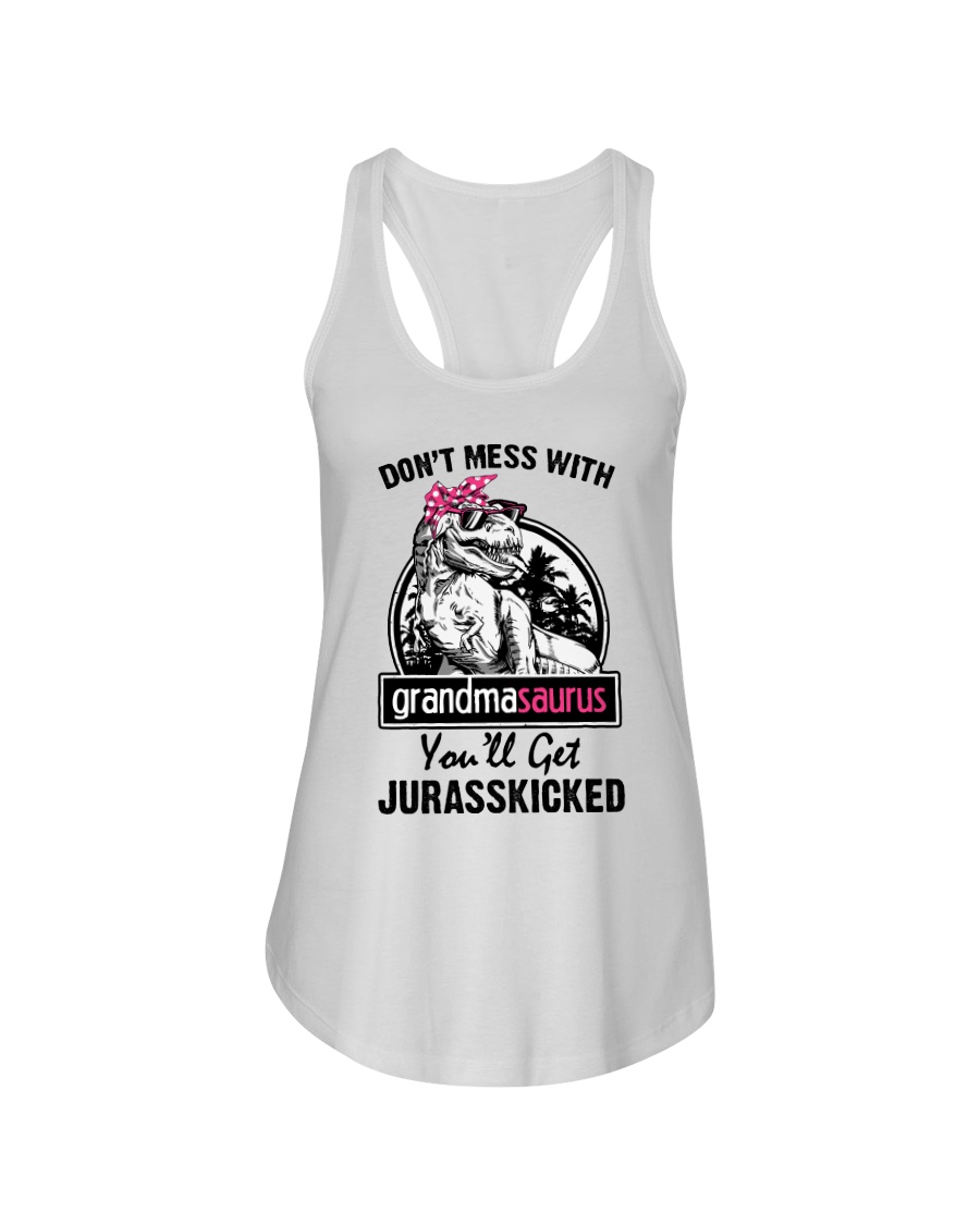DONT MESS WITH GRANDMASAURUS Ladies Flowy Tank