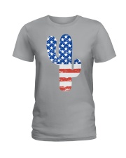 Cactus USA Flag Ladies T-Shirt front