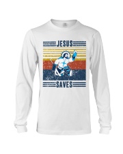 Jesus Saves Hockey Vintage Long Sleeve Tee tile