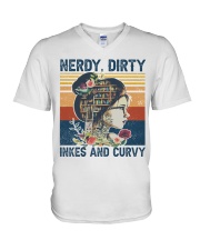 Nerdy Dirty Inked and Curvy V-Neck T-Shirt tile