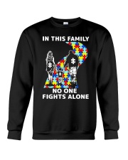 In This Family No One Fights Alone Crewneck Sweatshirt tile