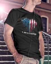 Tractor In Heart Flag Classic T-Shirt lifestyle-mens-crewneck-front-5