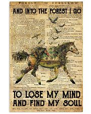 Horse And Into The Forest I Go To Lose Mind My 11x17 Poster front
