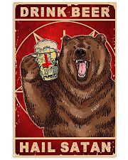 Bear Beer Drink Beer Hail Satan 11x17 Poster front