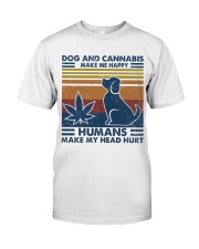 Dog And Cannabis Make Me Happy Classic T-Shirt tile