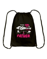 Daughter Father Fishing Time Drawstring Bag tile