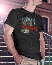 Husband Father Fisherman Hero Classic T-Shirt lifestyle-mens-crewneck-front-5