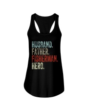 Husband Father Fisherman Hero Ladies Flowy Tank tile