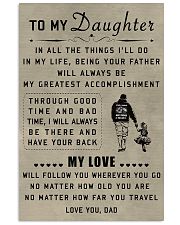 To My Daughter 11x17 Poster front