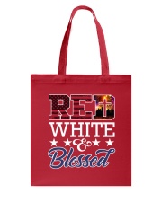 Red White Blessed Tote Bag thumbnail