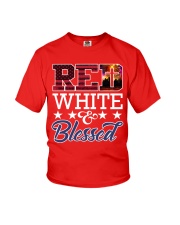Red White Blessed Youth T-Shirt thumbnail