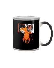 Cat Self Protrait Tiger Color Changing Mug tile
