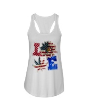 Love America Flag Ladies Flowy Tank tile
