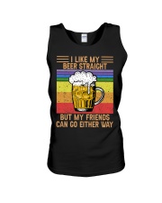 I Like My Beer Straight Unisex Tank tile