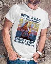 Being A Dad Is An Honor Being A Pâp Is Priceless Classic T-Shirt lifestyle-mens-crewneck-front-4