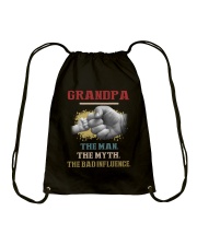 Grandpa The Man The Myth The Bad Influence Drawstring Bag tile