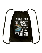I Might Look Like I'm Listening To You Drawstring Bag tile