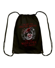 I Am Not The Hero You Wanted I Am The Monster Drawstring Bag tile