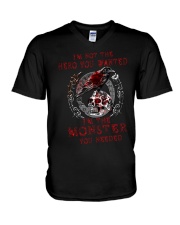 I Am Not The Hero You Wanted I Am The Monster V-Neck T-Shirt tile