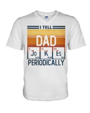 I Tell Dad Jokes Periodically V-Neck T-Shirt tile