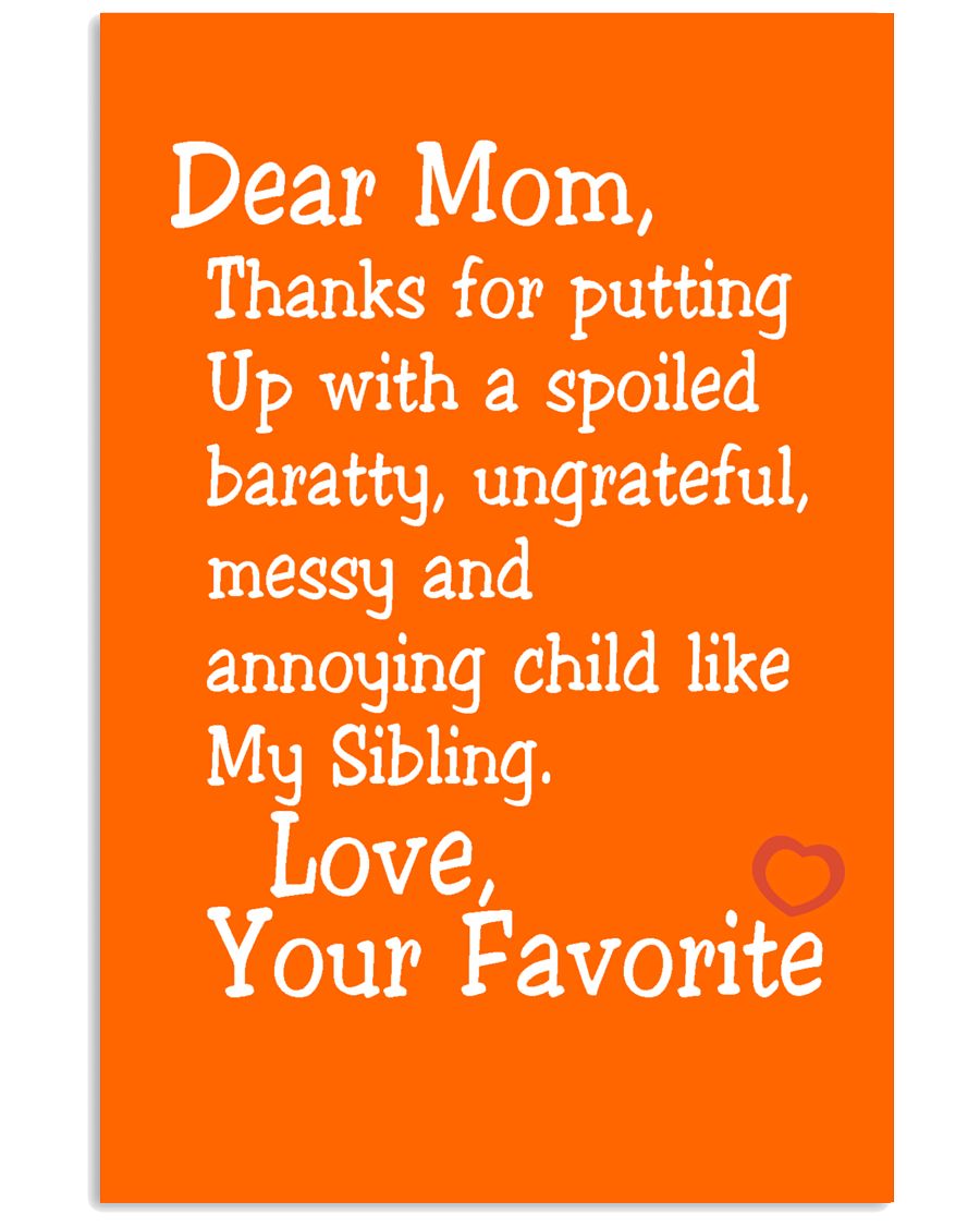 Dear Mom Poster 11x17 Poster