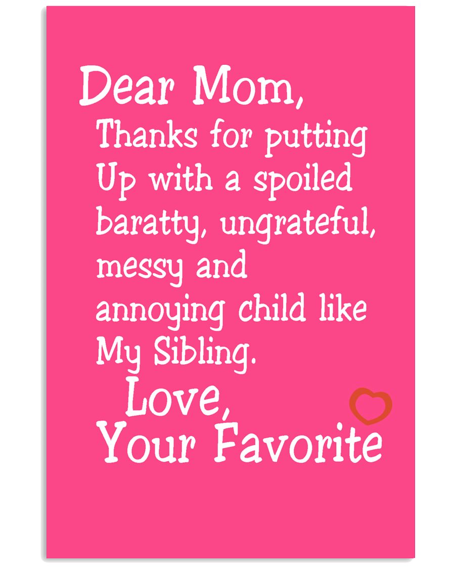 Dear Mom Poster 24x36 Poster