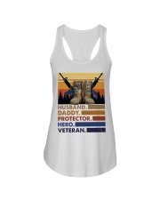 Husband Daddy Protector Hero Veteran Ladies Flowy Tank tile