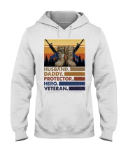 Husband Daddy Protector Hero Veteran Hooded Sweatshirt tile