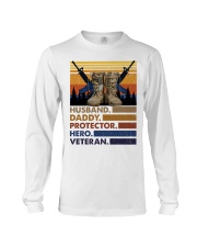 Husband Daddy Protector Hero Veteran Long Sleeve Tee tile