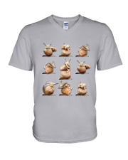 Snail Yoga V-Neck T-Shirt tile