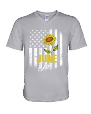 June Girl V-Neck T-Shirt tile