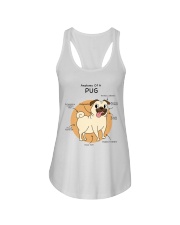 Anatomy Of A Pug Ladies Flowy Tank tile