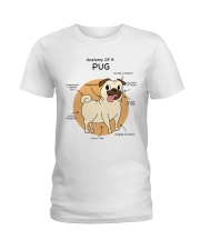 Anatomy Of A Pug Ladies T-Shirt tile