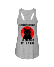 Never Underestimate An Old Man Ladies Flowy Tank tile