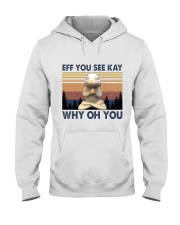 Vintage Buny Yoga Hooded Sweatshirt front