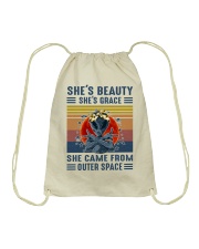 She's Beauty She's Grace She Came From Outer Space Drawstring Bag tile