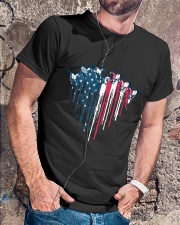 Horse Racing In Heart Flag Classic T-Shirt lifestyle-mens-crewneck-front-4