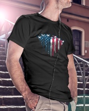 Horse Racing In Heart Flag Classic T-Shirt lifestyle-mens-crewneck-front-5