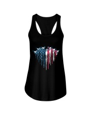 Horse Racing In Heart Flag Ladies Flowy Tank tile
