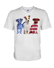 Jack Russell Terrier V-Neck T-Shirt tile